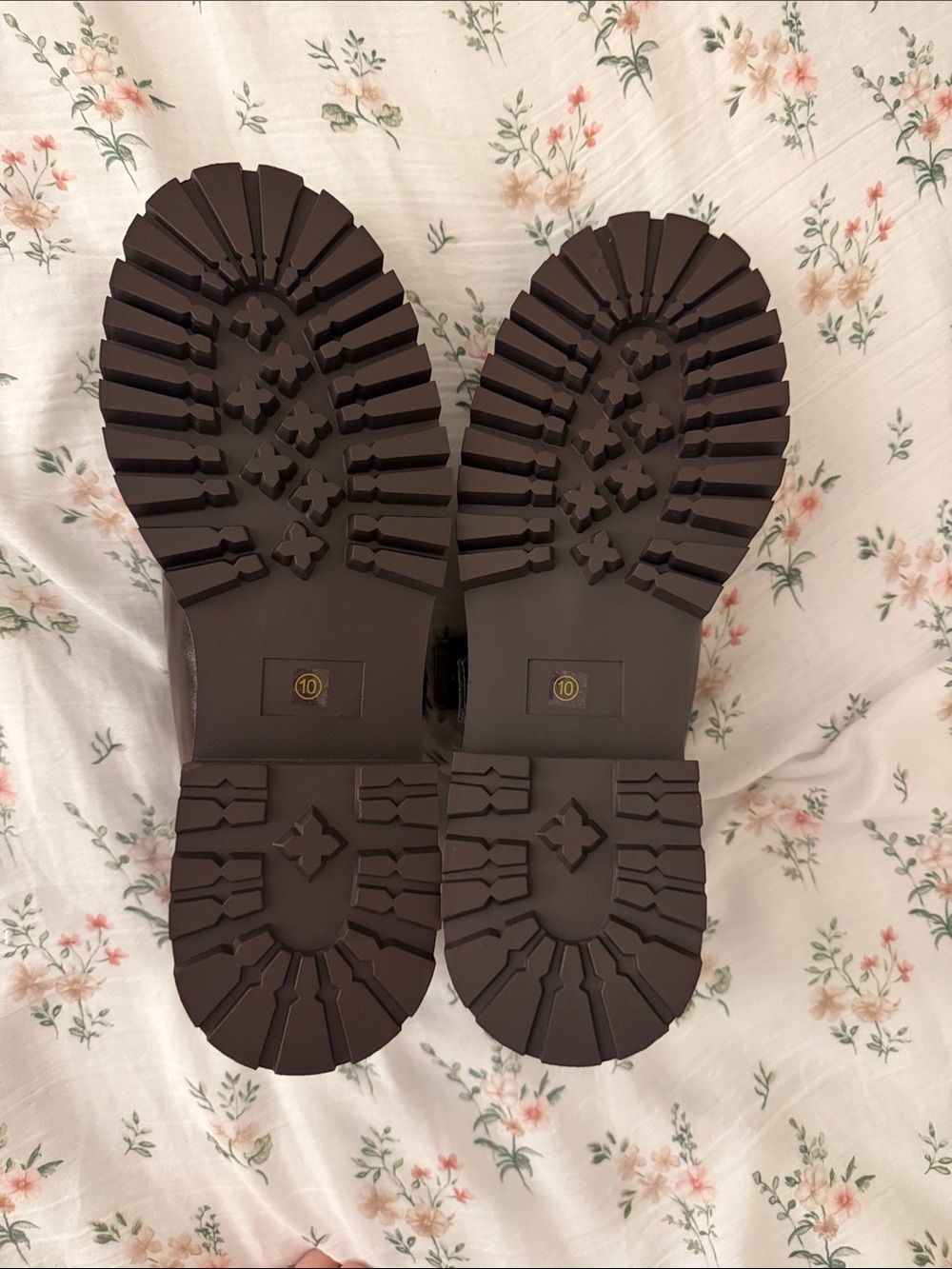brand new/ never worn Lulu's Dark Brown Mary Jane Loafers with Chunky Lug Sole - Picture 4 of 4